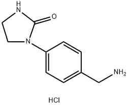 1-[4-(氨基甲基)苯基]咪唑烷-2-酮盐酸 结构式
