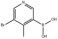 5-溴-4-甲基吡啶-3-硼酸 结构式