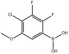 (4-氯-2,3-二氟-5-甲氧基苯基)硼酸 结构式