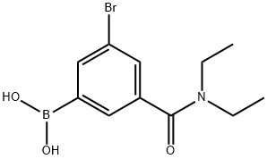 (3-溴-5-(二乙基氨甲酰)苯基)硼酸 (请以英文为准,中文仅做参考) 结构式