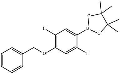 2,5-二氟-4-苄氧基苯基硼酸频哪醇酯 结构式