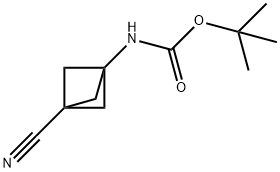 叔-丁基 (3-氰基二环[1.1.1]戊烷-1-基)氨基甲酯 结构式