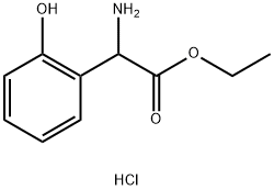 RS-2-羟基苯甘氨酸乙酯盐酸盐 结构式