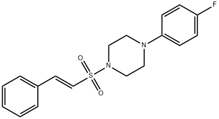 (E)-1-(4-fluorophenyl)-4-(styrylsulfonyl)piperazine 结构式