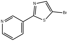 3-(5-溴-2-噻唑基)吡啶 结构式