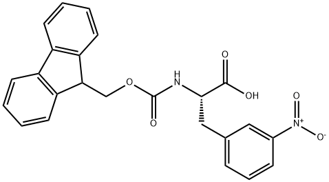 FMOC-3-硝基-DL-苯丙氨酸 结构式