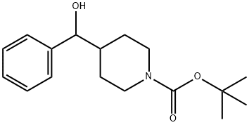 1-BOC-4-羟基(苯基)甲基哌啶 结构式