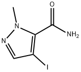 4-碘-2-甲基吡唑-3-甲酰胺 结构式