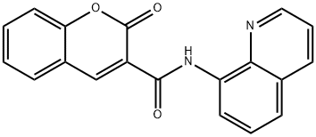 2-oxo-N-(quinolin-8-yl)-2H-chromene-3-carboxamide 结构式