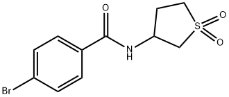 4-bromo-N-(1,1-dioxidotetrahydrothiophen-3-yl)benzamide 结构式