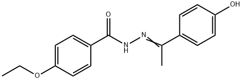 4-ethoxy-N'-[1-(4-hydroxyphenyl)ethylidene]benzohydrazide 结构式