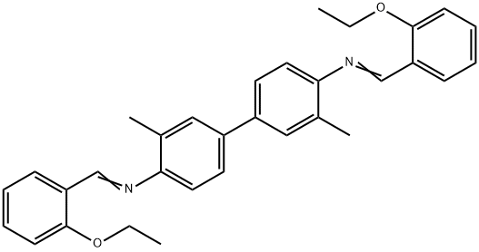 N,N'-bis(2-ethoxybenzylidene)-3,3'-dimethyl-4,4'-biphenyldiamine 结构式