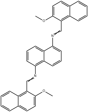 N,N'-bis[(2-methoxy-1-naphthyl)methylene]-1,5-naphthalenediamine 结构式