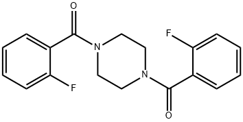 PIPERAZINE-1,4-DIYLBIS((2-FLUOROPHENYL)METHANONE) 结构式