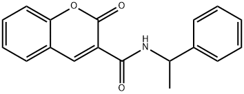 2-oxo-N-(1-phenylethyl)-2H-chromene-3-carboxamide 结构式