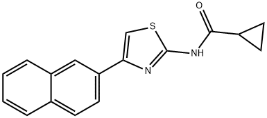 N-(4-(naphthalen-2-yl)thiazol-2-yl)cyclopropanecarboxamide 结构式