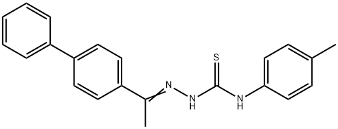 1-(4-biphenylyl)ethanone N-(4-methylphenyl)thiosemicarbazone 结构式