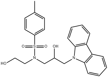 N-(3-(9H-carbazol-9-yl)-2-hydroxypropyl)-N-(2-hydroxyethyl)-4-methylbenzenesulfonamide 结构式