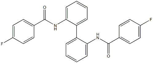 N,N'-2,2'-biphenyldiylbis(4-fluorobenzamide) 结构式