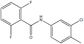 2,6-Difluoro-N-(3-chloro-4-methylphenyl)benzamide, 97% 结构式