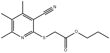 propyl 2-((3-cyano-4,5,6-trimethylpyridin-2-yl)thio)acetate 结构式