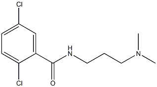 2,5-dichloro-N-[3-(dimethylamino)propyl]benzamide 结构式