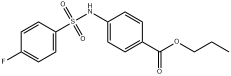 propyl 4-[(4-fluorophenyl)sulfonylamino]benzoate 结构式