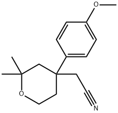 [4-(4-methoxyphenyl)-2,2-dimethyltetrahydro-2H-pyran-4-yl]acetonitrile 结构式