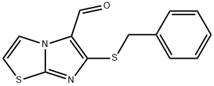 6-(苯甲硫基)咪唑并[2,1-B]噻唑-5-甲醛 结构式