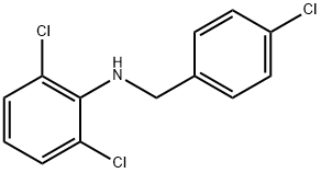 2,6-二氯-N-(4-氯苄基)苯胺 结构式