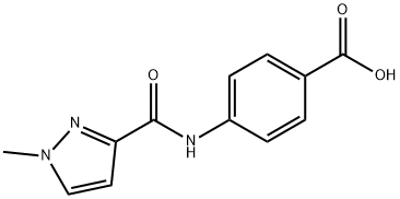 4-(1-甲基-1H-吡唑-3-酰胺)苯甲酸 结构式