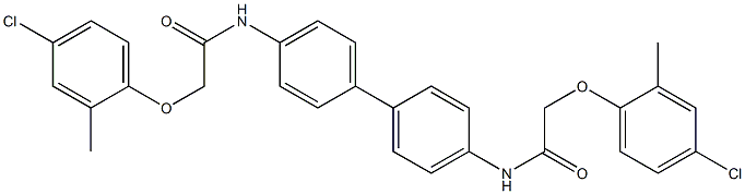 N,N'-4,4'-biphenyldiylbis[2-(4-chloro-2-methylphenoxy)acetamide] 结构式