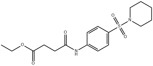 ethyl 4-oxo-4-{[4-(1-piperidinylsulfonyl)phenyl]amino}butanoate 结构式