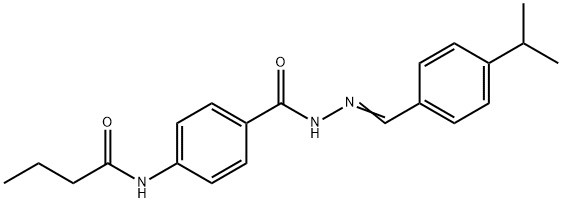 N-(4-{[2-(4-isopropylbenzylidene)hydrazino]carbonyl}phenyl)butanamide 结构式