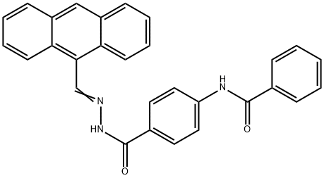 N-(4-{[2-(9-anthrylmethylene)hydrazino]carbonyl}phenyl)benzamide 结构式