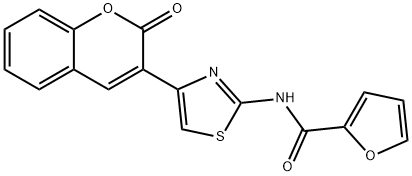 N-(4-(2-oxo-2H-chromen-3-yl)thiazol-2-yl)furan-2-carboxamide 结构式