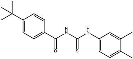 4-tert-butyl-N-{[(3,4-dimethylphenyl)amino]carbonothioyl}benzamide 结构式