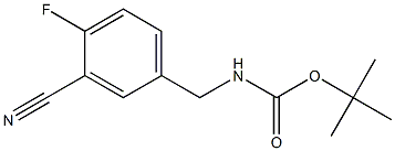 3-氰基-4-氟苄基氨基甲酸叔丁酯 结构式