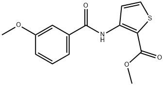 3-(3-Methoxy-benzoylamino)-thiophene-2-carboxylic acid methyl ester 结构式