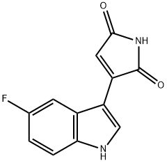 3-(5-氟-1H-吲哚-3-基)-1H-吡咯-2,5-二酮 结构式