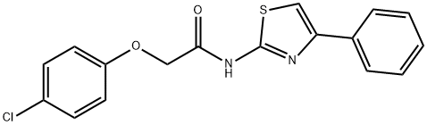 2-(4-chlorophenoxy)-N-(4-phenylthiazol-2-yl)acetamide 结构式