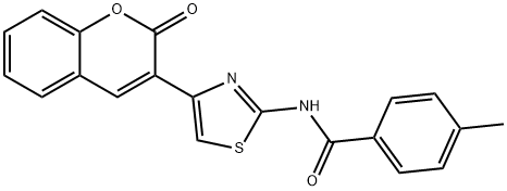 4-methyl-N-(4-(2-oxo-2H-chromen-3-yl)thiazol-2-yl)benzamide 结构式