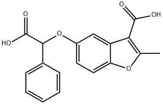 5-(carboxy(phenyl)methoxy)-2-methylbenzofuran-3-carboxylic acid 结构式