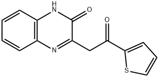 3-(2-oxo-2-(thiophen-2-yl)ethyl)quinoxalin-2(1H)-one 结构式