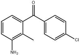 (3-氨基-2-甲基苯基)(4-氯苯基)甲酮 结构式