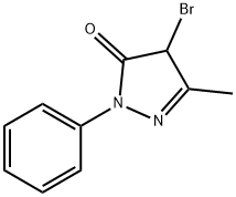 4-bromo-3-methyl-1-phenyl-pyrazolin-5-one 结构式