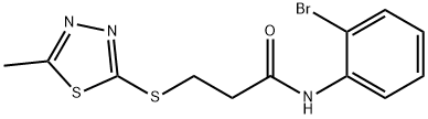 N-(2-bromophenyl)-3-[(5-methyl-1,3,4-thiadiazol-2-yl)sulfanyl]propanamide 结构式