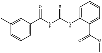 methyl 2-({[(3-methylbenzoyl)amino]carbonothioyl}amino)benzoate 结构式