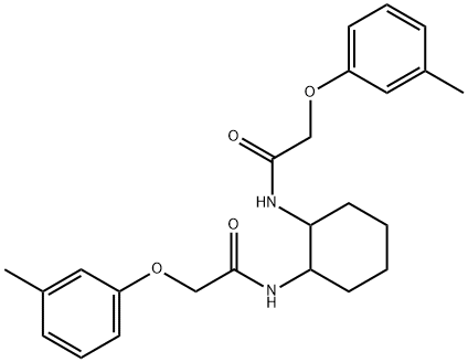 N,N'-1,2-cyclohexanediylbis[2-(3-methylphenoxy)acetamide] 结构式