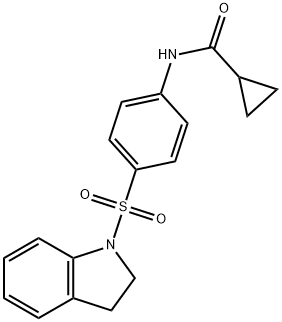 N-[4-(2,3-dihydroindol-1-ylsulfonyl)phenyl]cyclopropanecarboxamide 结构式